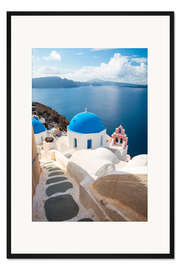 Gerahmter Kunstdruck Sommer auf Santorini