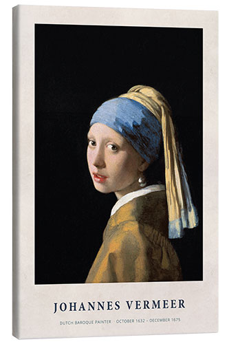 Obraz na płótnie Girl with a Pearl Earring, 1665