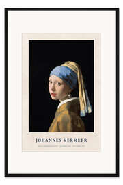 Gerahmter Kunstdruck Girl with a Pearl Earring, 1665
