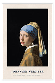 Wall print  Girl with a Pearl Earring, 1665 - Jan Vermeer