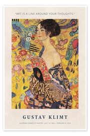 Juliste  Art is a Line around Your Thoughts - Gustav Klimt