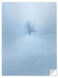 Vinilo para la pared Árbol en la nieve