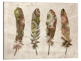 Magnettafel Federn Mandala Vintage