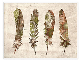 Print  Feathers mandala vintage - Artbase79