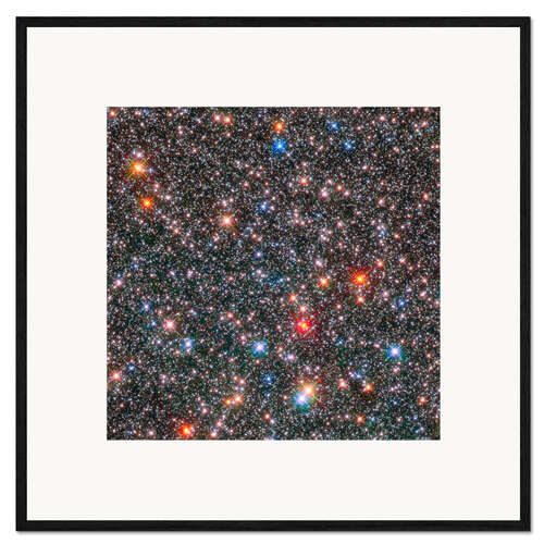 Gerahmter Kunstdruck Sterne in der Auswölbung der Milchstraße, Hubble Aufnahme