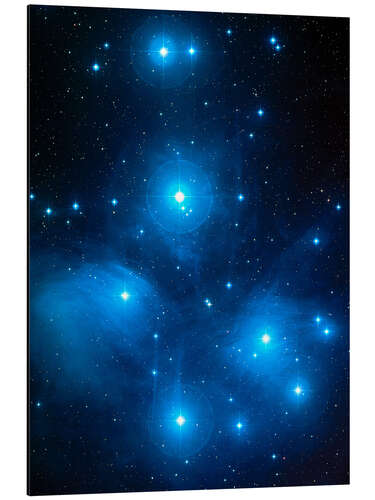 Aluminium print M45 Pleiades star cluster