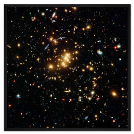 Gerahmter Kunstdruck Hubble Space Telescope - Gravitationslinsen Dunkler Materie