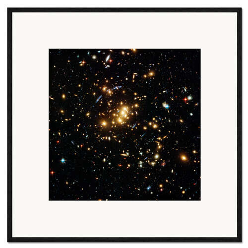Ingelijste kunstdruk Hubble Space Telescope - Dark matter gravitational lensing