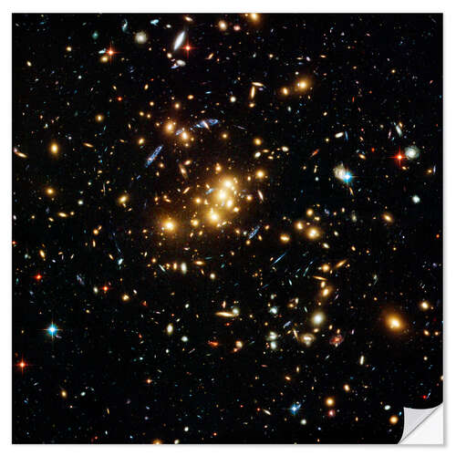 Vinilo para la pared Hubble Space Telescope - Dark matter gravitational lensing