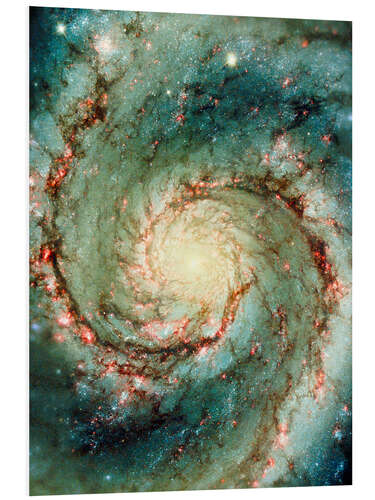 Print på skumplade M51 whirlpool galaxy