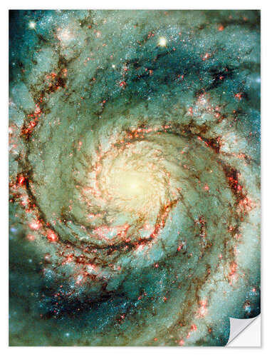 Självhäftande poster M51 whirlpool galaxy