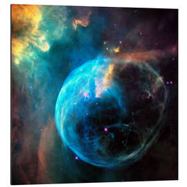 Aluminiumsbilde Bubble nebula captured by the Hubble telescope