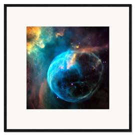 Plakat artystyczny premium w ramie Bubble nebula captured by the Hubble telescope