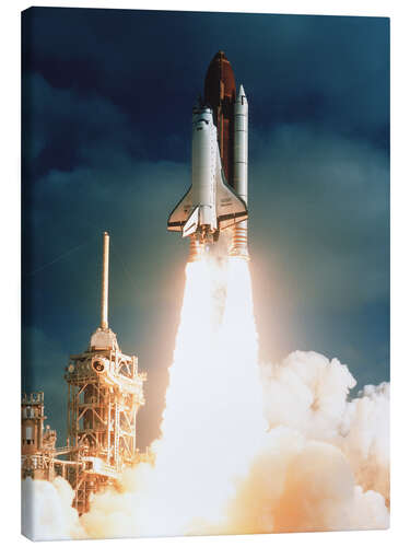 Canvas print Launch of shuttle STS-31, carrying space telescope