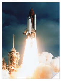 Självhäftande poster Launch of shuttle STS-31, carrying space telescope