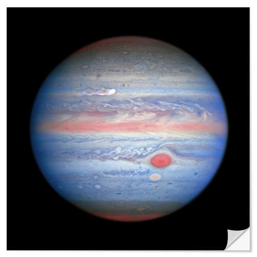 Selvklebende plakat Storm on Jupiter