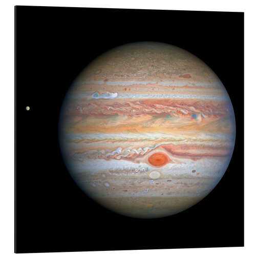 Aluminium print Jupiter and its moon Europe