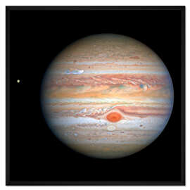 Gerahmter Kunstdruck Jupiter und sein Mond Europa