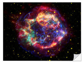 Självhäftande poster Supernova remnant Cassiopeia A