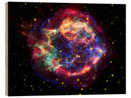 Wood print Supernova remnant Cassiopeia A