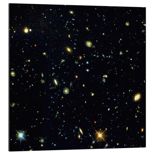 Tableau en aluminium Hubble Space Telescope - Deepfield Distant Galaxies