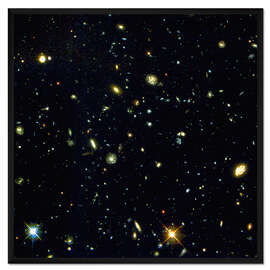 Gerahmter Kunstdruck Hubble Space Telescope - Deepfield Distant Galaxies