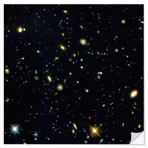 Vinilo para la pared Hubble Space Telescope - Deepfield Distant Galaxies