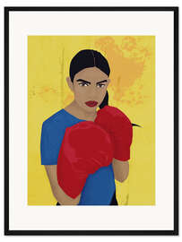 Gerahmter Kunstdruck Starke Frau