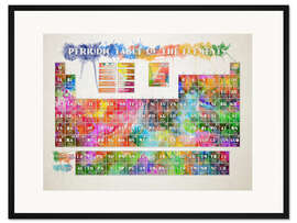 Gerahmter Kunstdruck Periodensystem der Elemente