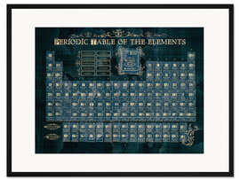 Gerahmter Kunstdruck Periodensystem der Elemente gotisch