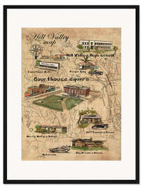 Gerahmter Kunstdruck Hill Valley Filmkarte