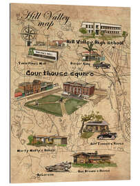 Gallery print Hill Valley movie map