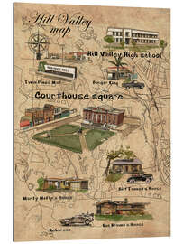 Magnettafel Hill Valley Filmkarte