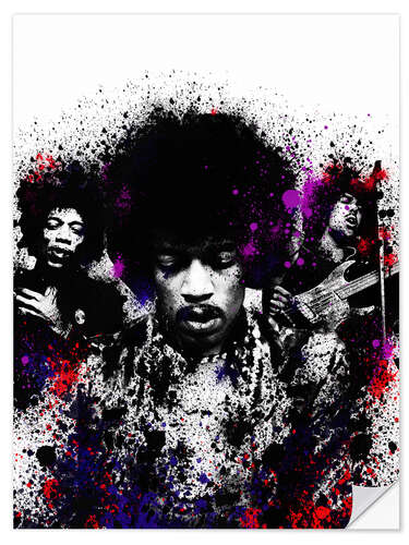 Naklejka na ścianę Jimi Hendrix