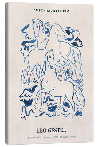 Leinwandbild Leo Gestel - Three Horses