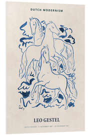 Hartschaumbild Leo Gestel - Three Horses