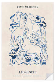 Wandsticker Leo Gestel - Three Horses