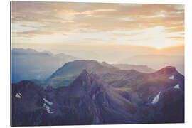 Gallery print Reeti, Simelihorn, Faulhorn peaks and Lake Thun, Switzerland