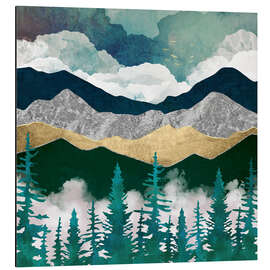 Magnettafel Neblige Kiefern II