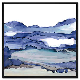 Gerahmter Kunstdruck Blaulichtlandschaft II