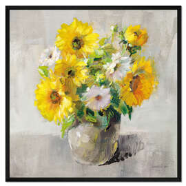 Gerahmter Kunstdruck Sonnenblumenstillleben I