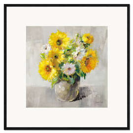 Framed art print Sunflower still life I
