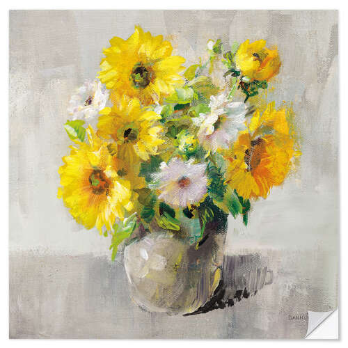 Wall sticker Sunflower still life I