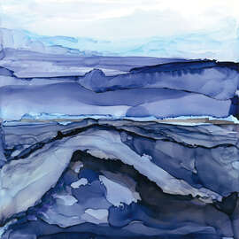 Magnettafel Blaulichtlandschaft V