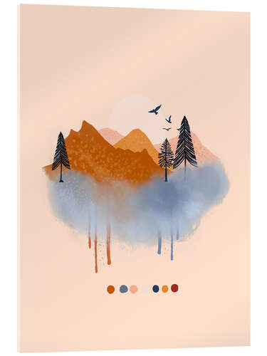 Acrylic print Abstract landscape