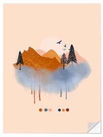 Sticker mural Paysage abstrait