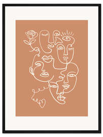 Gerahmter Kunstdruck Fünf Gesichter