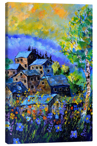 Canvas print Old houses in summer