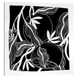 Gallery print Blood Oranges - Black and white botanical oranges I