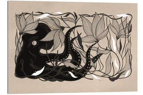 Gallery print Shelter - Nautical and botanical octopus